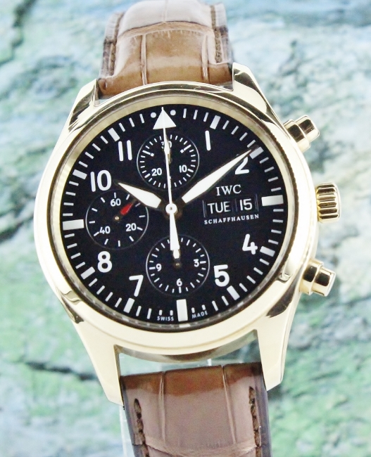 (image for) IWC 18K Rose Gold Pilot Chronograph Automatic Watch / IW371713